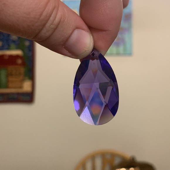 Purple Crystal Pendent - Picture 2 of 3